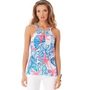 Lily Pulitzer She She Shells Silk Top